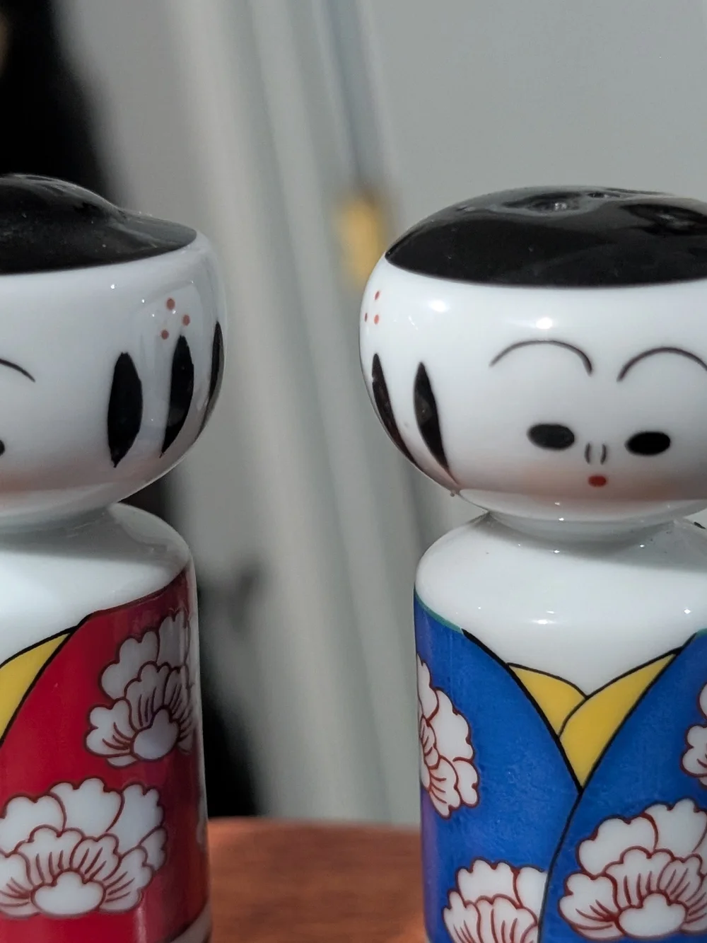 Vintage Kokeshi Doll Salt & Pepper Shakers